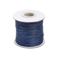 Deep blue 0.5mm waxed cord roll for DIY jewelry making and leather sewing projects - 0.5mm/10 Meters / Navy Blue
