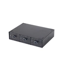 Schwarze Schubladen-Organizer-Box mit drei Ebenen und eleganten Silber-Marmor-Paneelen - Schwarz 3-Schubladen