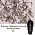 Silver square 1.5mm punk style metal pyramid nail art studs, 200pcs pack for manicure - 1.5MM Silver [Approx. 200 Pcs]