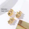18K gold-plated anatomical heart pendant with cubic zirconia, 8.8mm width by 13.6mm height - Style 7 Dragon Fruit
