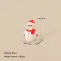 Miniature resin snowman figurine for Christmas DIY micro landscapes 2.8cm high - No.13 - Resin Miniature Snowman Ornament
