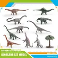 Mini dinosaur model set of 10 pieces including palm tree, weighing 82g for kids - Dinosaur Model Set Style Three (BL-1619)