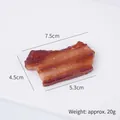 Realistic PVC bacon strip model for display featuring 7.5cm dimensions and realistic texture - Model Style / Dark Color