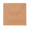 Silver Virgo zodiac necklace with gothic font pendant on a descriptive Kraft paper card - Silver-Virgo