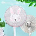 Pink rabbit pattern fan safety cover with fine mesh for child protection and dustproofing - Rabbit / 18 Inch (45cm)
