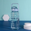 Gourde sport 2L bleue avec paille, marqueurs de temps et poignée, décor studio - 2000ml / Bleu