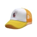 Gelb-weiße Trucker-Mütze mit Freedom-Schmetterling-Print und Flaggen-Muster - Gelb