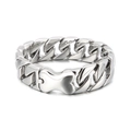 Gepolijste zilveren Cubaanse schakelarmband met unieke botsluiting voor heren - Zilver Gepolijste Afwerking 20mm 22cm (KB157503)