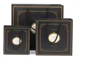 Three assorted sizes of black paper gift bags with elegant gold vintage pattern and rope handle - Medium (20*8*20cm) / Black Royal Crown