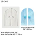 Silicone fairy tale double door mold with heart decoration for DIY cake decorating - No.2-Grey