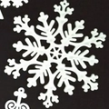 White plastic snowflake ornament with hollow six-pointed design for Christmas decor - 10.5cm Thick White Snowflake