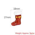 Red glitter Christmas stocking resin charm for DIY phone cases, 18mm by 27mm accessory - Red Sock