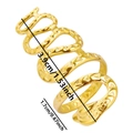 Anello a serpente placcato oro con trama a scaglie e design a spirale regolabile - Anello Serpente / Oro