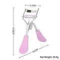 Pink eyelash curler with built-in comb and anti-slip handle for eyelash curling - Pink With Comb