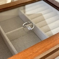 Adjustable silver vintage ring featuring a marquise-cut pink cubic zirconia in a box - Silver Marquise Gemstone Adjustable Open Ring (J5721)