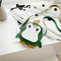 Cute green cartoon penguin mini crossbody bag made of premium PU leather for kids - Green