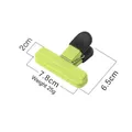 Green and black T-shaped plastic food sealer clip for snack bags, 7.8cm size - Small / Green Small