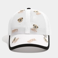 Detail of white mesh baseball cap with brown bear embroidery and Brooklyn lettering - 52cm 2-5 Years Old / White