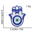 Embroidered evil eye patch in blue and white with detailed size and weight specs - Blue Eye 4#