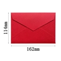 Red vintage linen-textured envelope 162mm x 114mm for invitations and cards - Plain Style / Red