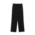 Pantaloni da completo neri a vita alta con gamba dritta in stile minimalista stesi - XS / Pants
