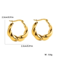 18K gold plated twisted croissant hoop earrings for women in a sleek polished finish - XYE0059-Twisted Rope