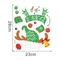 Christmas snowman and reindeer wall sticker DIY set in red and green colors, 28x23cm size - TBW9586-Xmas Decoration Elements (28cmx23cm)