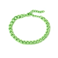 Bracelet gourmette vert citron en acier inoxydable avec fermoir mousqueton ajustable - Vert