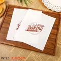White kraft paper baking bag 21x25cm with Baking Handmade logo and 100pcs pack - Baking Handmade Printed / 21*25CM / White