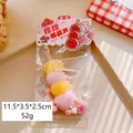 Antistress-Quetschspielzeug im rosa-gelben kandierten Hagebutten-Design mit Zucker - Kokosnuss Kandierte Erdbeere