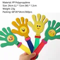 Main claqueuse en plastique 24cm vert jaune orange avec motifs smiley riants - Avec Smiley (Standard) / 24cm
