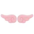 A pair of pink plush fabric angel wings accessories for DIY clothing and hair decor - Pink
