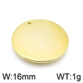 Colgante de disco redondo dorado de 16mm en acero inoxidable pulido para joyería DIY - Oro 16mm (KLJ4756-Z)
