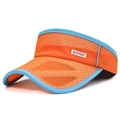 Orange and light blue mesh sun visor cap with SPORT label for kids' sports - Adjustable / Orange