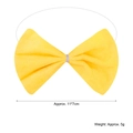 Yellow fabric bowtie accessory with elastic band, 11x7cm animal costume prop for Halloween - Regular Bowtie / Yellow