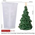 Christmas tree silicone mold with rose patterns for DIY scented candles and plaster - Christmas Tree C SD-192