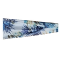 Blue and green tropical botanical print sports headband for fitness and yoga - 29# Blue Green Tropical
