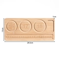 Bamboo bead design board with three circular grooves and measurements for jewelry DIY - Bamboo Wood / Long Strip Measurement Board