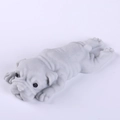 Squishy gray French Bulldog stress relief toy in soft TPR material for sensory squeezing - Grey Dog