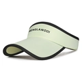 Outdoor ice silk sun visor in light green with black trim and MENGLANOOI logo - Adjustable / Light Green
