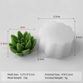 Succulent shape silicone mold for DIY candles with 5.3cm diameter and clear texture - Succulent H-0560