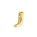 Polished gold S925 silver letter J heart pendant with sleek streamlined finish - Gold DY130014 (J)