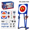 Children's dart and axe throwing game set with stand and colorful target board - Blue Square Target (With Stand)