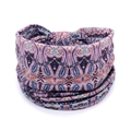 Bohemian paisley headband in vibrant purple and blue mandala patterns for women - EU 39