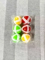 Set di 6 palline adesive colorate per bersaglio per bambini in rosso giallo verde - 6 Palline (In Sacchetto)