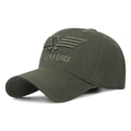 Gorra de béisbol militar verde militar con bordado Airforce y ajuste regulable - Ajustable / Verde Militar