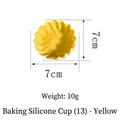 Yellow silicone cupcake mold 7cm round baking cup 10g lightweight non-stick tool - Spiral Shape-Yellow
