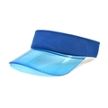 Royal blue open top visor with wide transparent PVC brim for outdoor sun protection - M(56-58cm) / Sapphire Blue