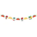 Hello Summer Girlande mit Gnom, Wassermelone und Zitronen für die Partydeko - Sommer Elemente Banner (J-0105-2)