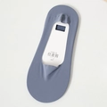Ice silk no-show socks in grey blue with free-cut edges for a seamless summer fit - One Size / Haze Blue